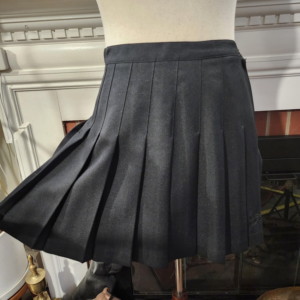 Vintage Reebok Black Pleated Tennis Skirt 1995 Preppy A-Line PT3915L Size 16